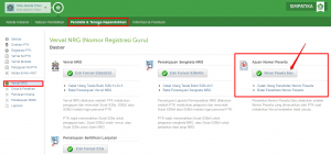 klik tombol nomor peserta baru