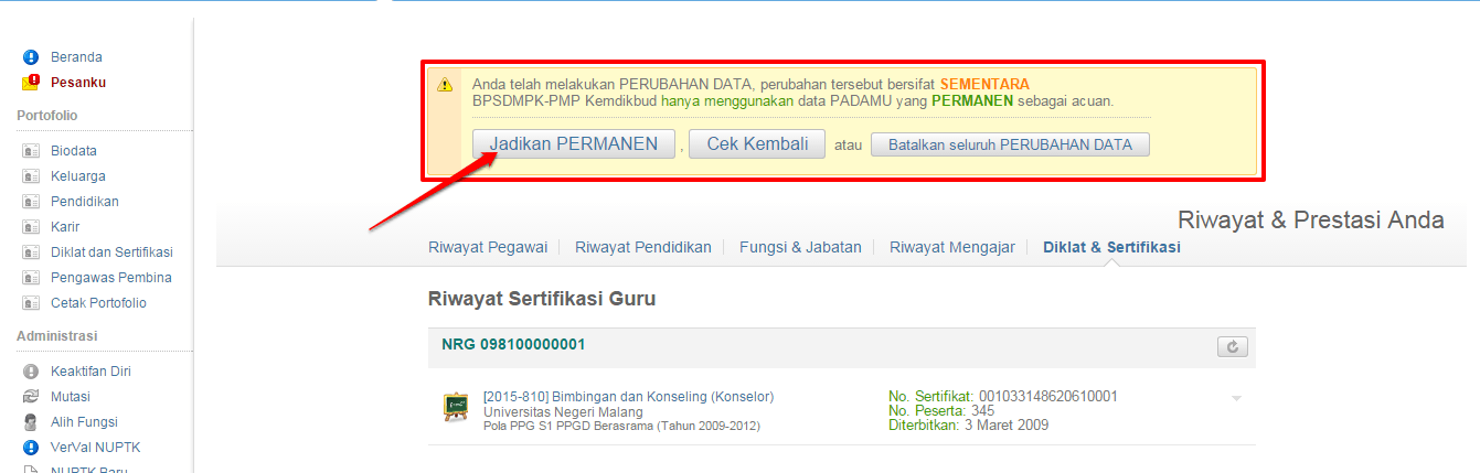 Tutorial  Data Rinci di Akun Simpatika Kemenag Tahun Ini